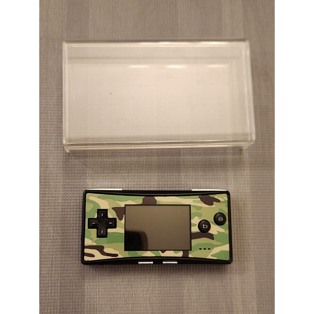 Nintendo Game Boy Micro Green Camo With Case